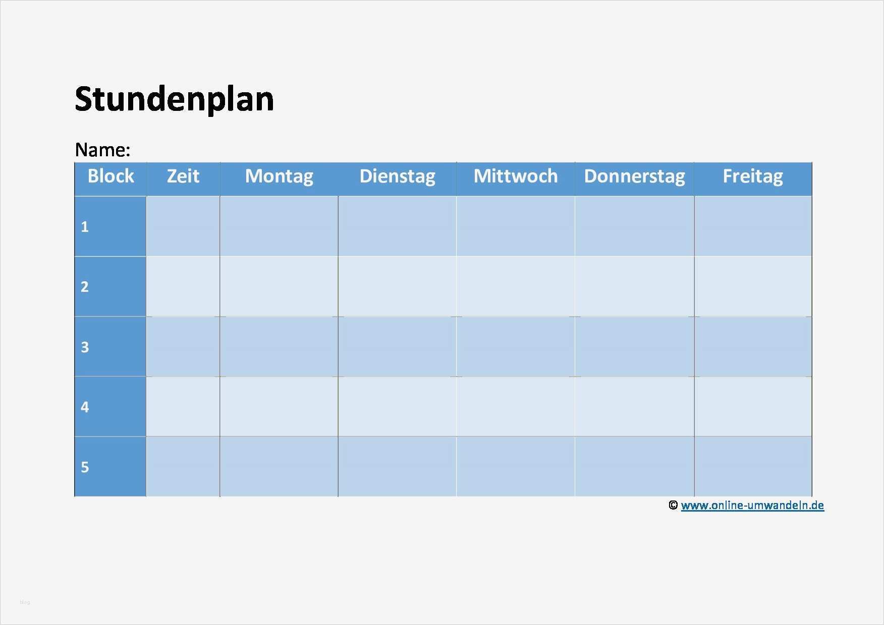 Stundenplan Vorlagen doc und pdf line Umwandeln