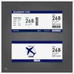 Boarding Pass Vorlage Neu Blaue Bordkarte Vorlage