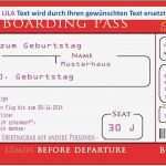 Boarding Pass Vorlage Neu Einladungskarten Zum Geburtstag