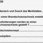 Brandschutzkonzept Vorlage Wunderbar Hinweise Zur Erstellung Von Brandschutznachweisen Und