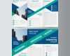 Broschüre Design Vorlage Erstaunlich Green Blue Triangle Trifold Leaflet Brochure Flyer