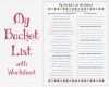 Bucket List Vorlage Gut Bucket List Printable with Worksheet Make A Plan to Live