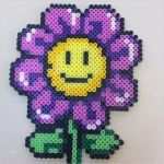 Bügelbilder Vorlagen Erstaunlich Smiley Purple Flower Hama Perler Beads