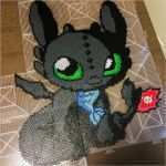 Bügelbilder Vorlagen Genial Httyd toothless Night Fury Perler Beads by Mandaburr1