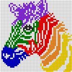 Bügelperlen Vorlage Cool Bügelperlen Vorlage Regenbogen Zebra