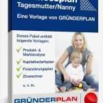 Businessplan Tagesmutter Vorlage Schönste Businessplan Tagesmutter Nanny Von Gründerplan