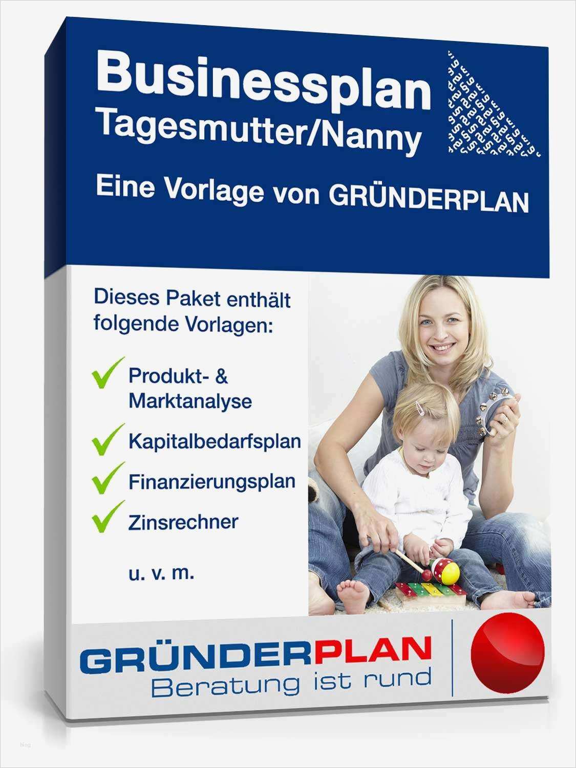 Businessplan Tagesmutter Nanny von Gründerplan