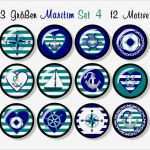 Cabochon Vorlagen 10mm Erstaunlich Digitale Downloads Cabochon Vorlagen 12 Maritime Motive