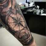 Compass Tattoo Vorlage Best Of Tattoo Arm Rosen Kompass