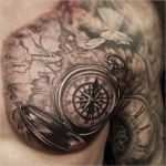 Compass Tattoo Vorlage Cool Die Besten 25 Tattoo Brust Mann Ideen Auf Pinterest