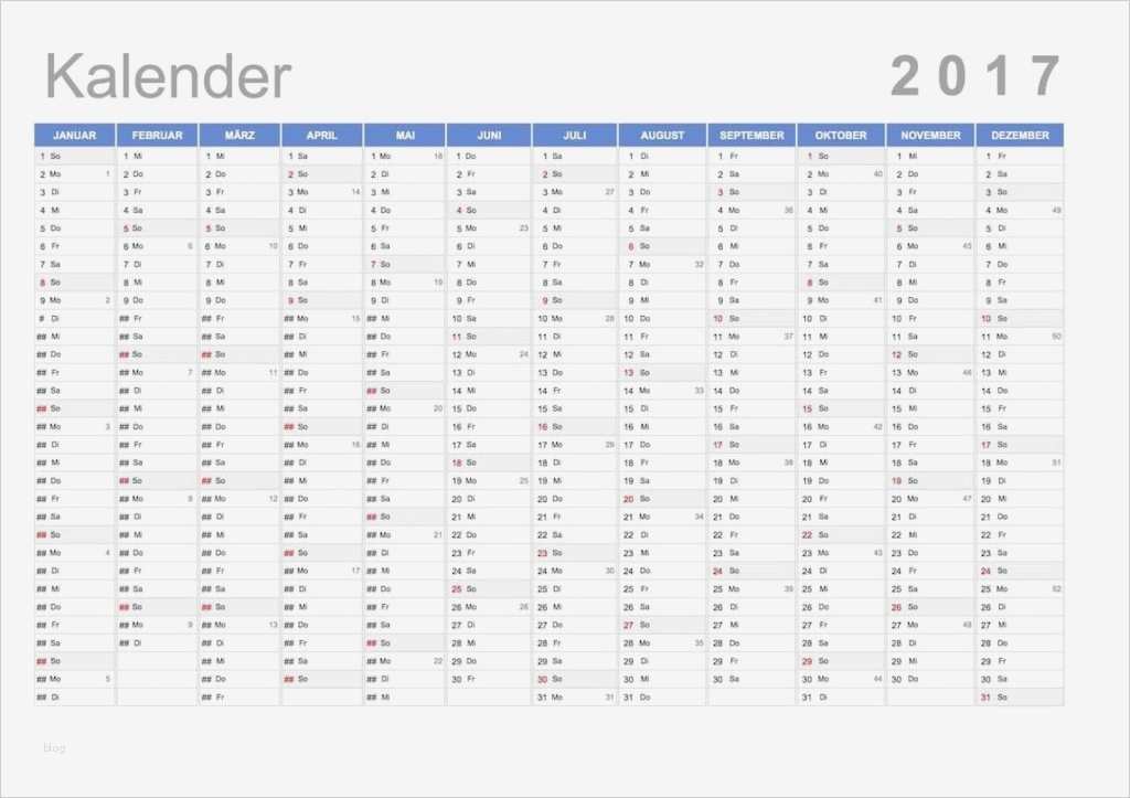 Kalender 2017 Schweiz mit Feiertagen