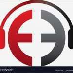 Dj Logo Vorlagen Inspiration E Letter Dj In Headphone Logo Template Royalty Free Vector