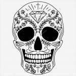 Dj Logo Vorlagen Süß Calavera De Azúcar Blanco Y Negro — Vector De Stock