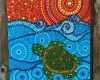 Dot Painting Vorlagen Cool Acrylic On Canvas original Artwork Turtle Ocean