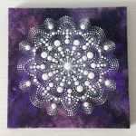 Dot Painting Vorlagen Schönste White Mandala In Purple Space Dotart Mandala Painting On