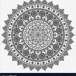 Dot Painting Vorlagen Süß Mandala Monochrome Design Dot Painting Royalty Free Vector