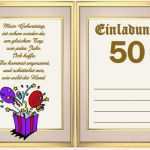 Einladung 2 Geburtstag Vorlage Elegant Einladungskarten 50 Geburtstag Kostenlos Download