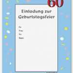 Einladung 60 Geburtstag Vorlagen Kostenlos Luxus 60 Geburtstag Einladung