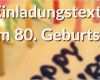 Einladung 75 Geburtstag Vorlage Kostenlos Erstaunlich Einladung Zum 80 Geburtstag Sprüche Und Gedichte Als