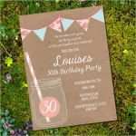 Einladung Gartenparty Vorlage Erstaunlich Shabby Chic Mason Jar Birthday Invitation 30th 40th 50th