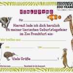 Einladung Geburtstag Englisch Vorlage Neu Einladung Zoo Geburtstag Einladungskarte In Den Zoo