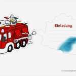 Einladungskarte Feuerwehr Vorlage Hübsch Einladungskarten Feuerwehr Zur Kinderparty Kostenlose