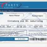 Einladungskarten Boarding Pass Vorlage Angenehm Einladungskarten Zum Geburtstag