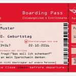 Einladungskarten Boarding Pass Vorlage Elegant Einladungskarten Zum Geburtstag