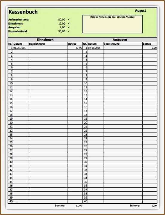 20 Einnahmen Ausgaben Rechnung Vorlage Excel Vorlagen123