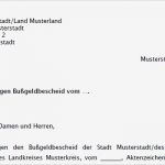 Einspruch Gegen Bußgeldbescheid Vorlage Großartig Einspruch Gegen Bußgeldbescheid Muster Zum Download