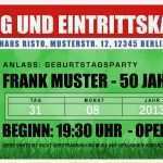 Eintrittskarte Vorlage Elegant Lustige Einladungskarten Zum 50 Geburtstag