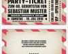 Eintrittskarten Selber Machen Vorlage Schön Vip Einladungskarten Party originelle Einladung Ticket