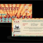 Eintrittskarten Selber Machen Vorlage Schönste Festivalticket Einladungskarte Günstig Bestellen