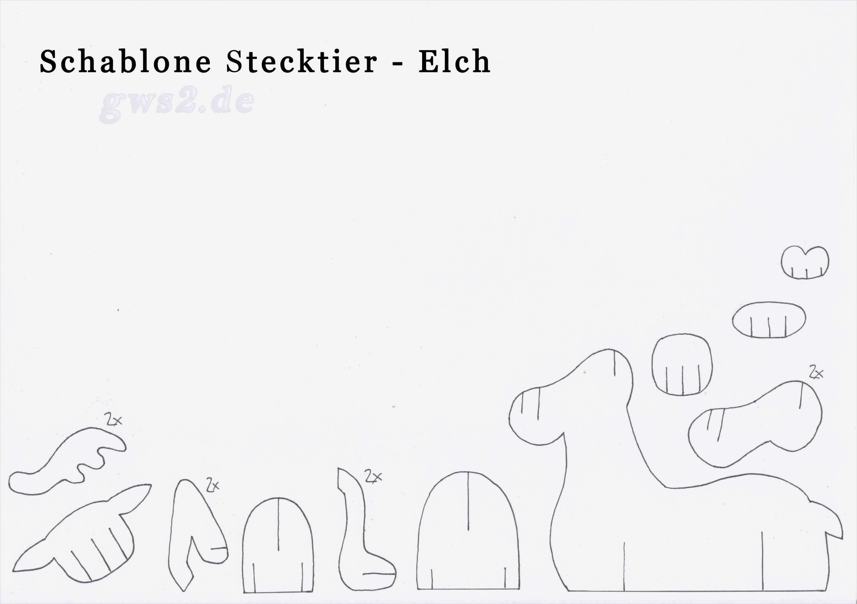 Elch basteln Stecktier