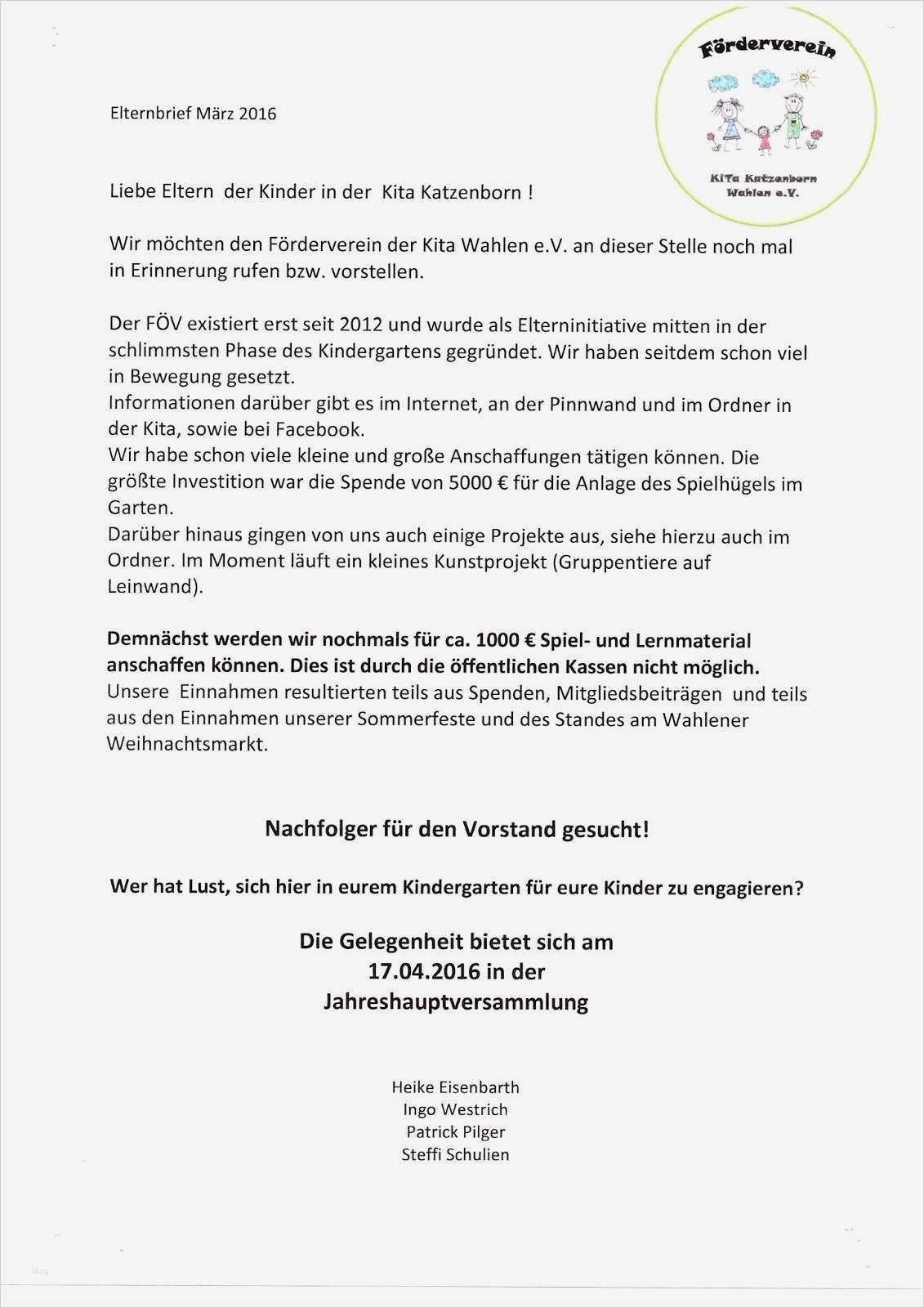 Elternbrief Kindergarten Vorlage Fabelhaft Nett Kinder ...