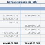 Eröffnungsbilanz Schlussbilanz Vorlage Erstaunlich Buchhaltung – Eröffnungsbuchungen Am Jahresanfang