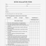 Evaluation Seminar Vorlage Süß Book Evaluation form