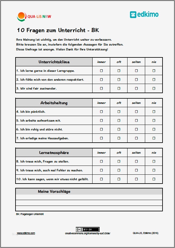 Evaluationsbogen Vorlage Gut Erfreut Fragebogen Beispiel ...