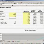 Excel Break even Analyse Vorlagen Erstaunlich Kostenloser Excel tool Für Break even Analyse