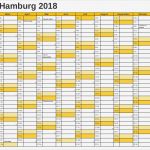 Excel Kalender Vorlage Angenehm Kalender 2018 Hamburg Ausdrucken Ferien Feiertage