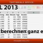 Excel Stunden Berechnen Vorlage Elegant Alter Berechnen In Excel Jahre Monate Tage Stunden