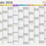 Excel Vorlage Kalender Beste Excel Kalender 2016 Kostenlos