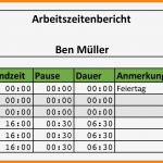 Excel Zeiterfassung Vorlage Erstaunlich 7 Zeiterfassung Vorlage