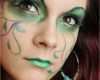 Fasching Schminken Vorlagen Erwachsene Erstaunlich Green Fairy Make Up