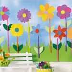 Fensterbilder sommer Vorlagen Kostenlos Inspiration Fensterdeko Für Den Frühling Bunte Blumenwiese Familie