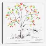 Fingerabdruck Baum Vorlage Fabelhaft ♥wedding Tree Leinwand♥