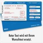 Flugticket Einladung Vorlage Kostenlos Fabelhaft Einladungskarten Als Flugticket Blau Ab 55 Cent