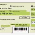 Flugticket Vorlage Download Beste Einladungskarten Flugticket Geburtstag Hochzeit