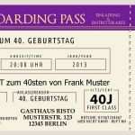 Flugticket Vorlage Download Kostenlos Cool Einladungskarten 40 Geburtstag Witzig Kostenlos