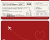 Flugticket Vorlage Geschenk Elegant Einladungskarten Zur Hochzeit Als Flugticket – Rot